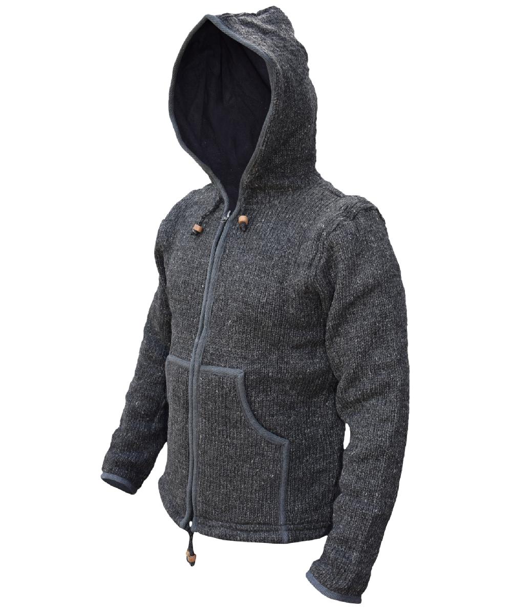 Gheri Plain Sherpa Woolen Jumper Brown