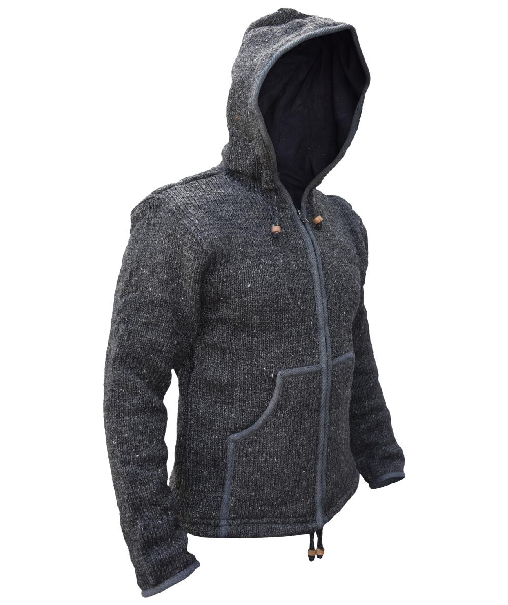 Gheri Plain Sherpa Woolen Jumper Brown