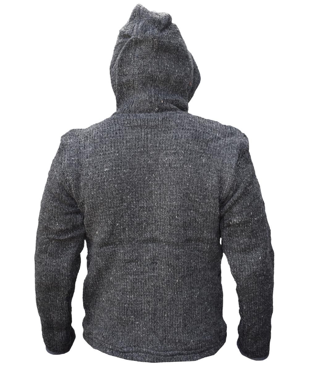 Gheri Plain Sherpa Woolen Jumper Brown