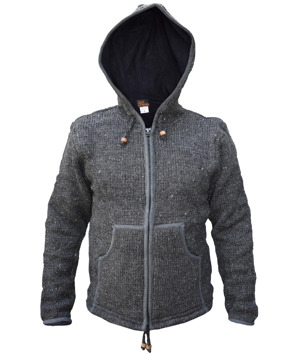 gheri Plain Sherpa Woolen Jumper Brown