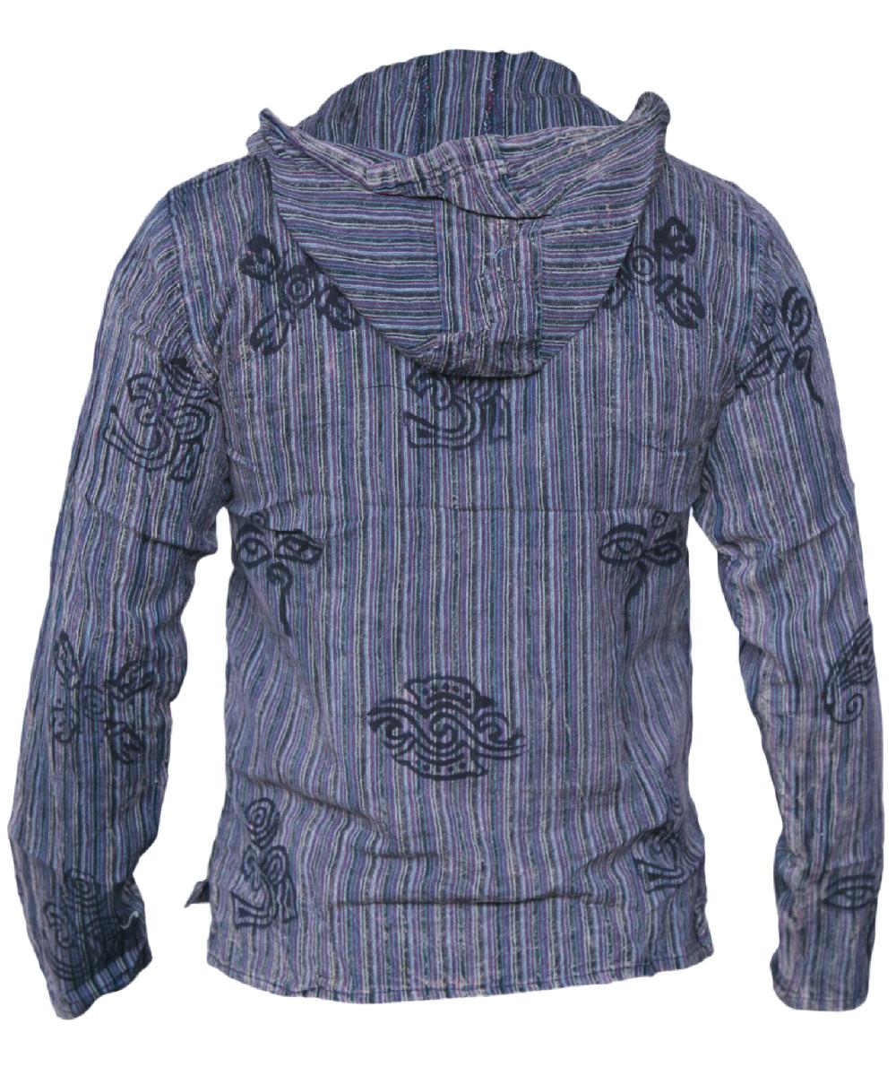 Gheri Stonewashed Grandad Hoody Brown