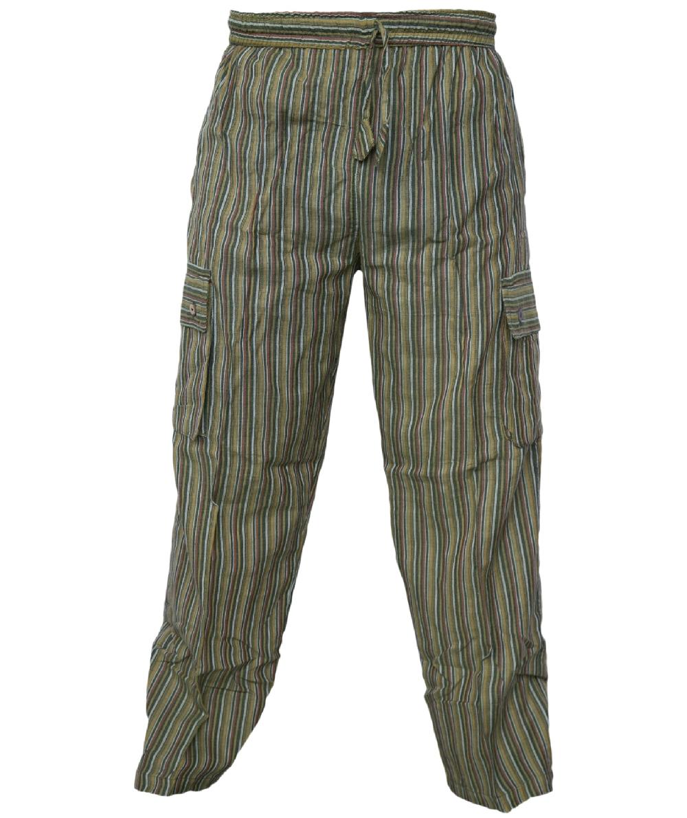 Gheri Striped Cargo Trouser Black