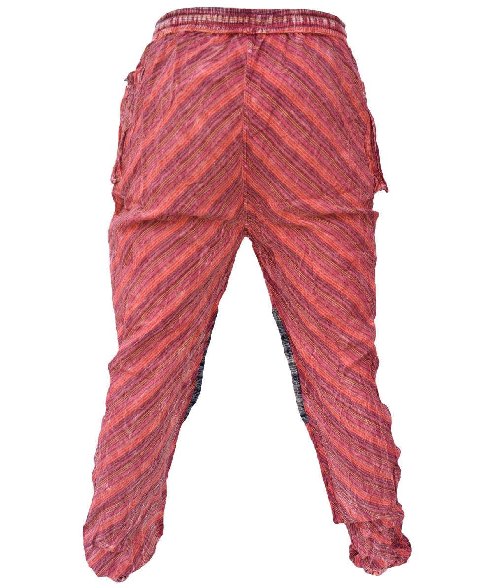 Gheri Tapered Patch Knee Striped Trousers A
