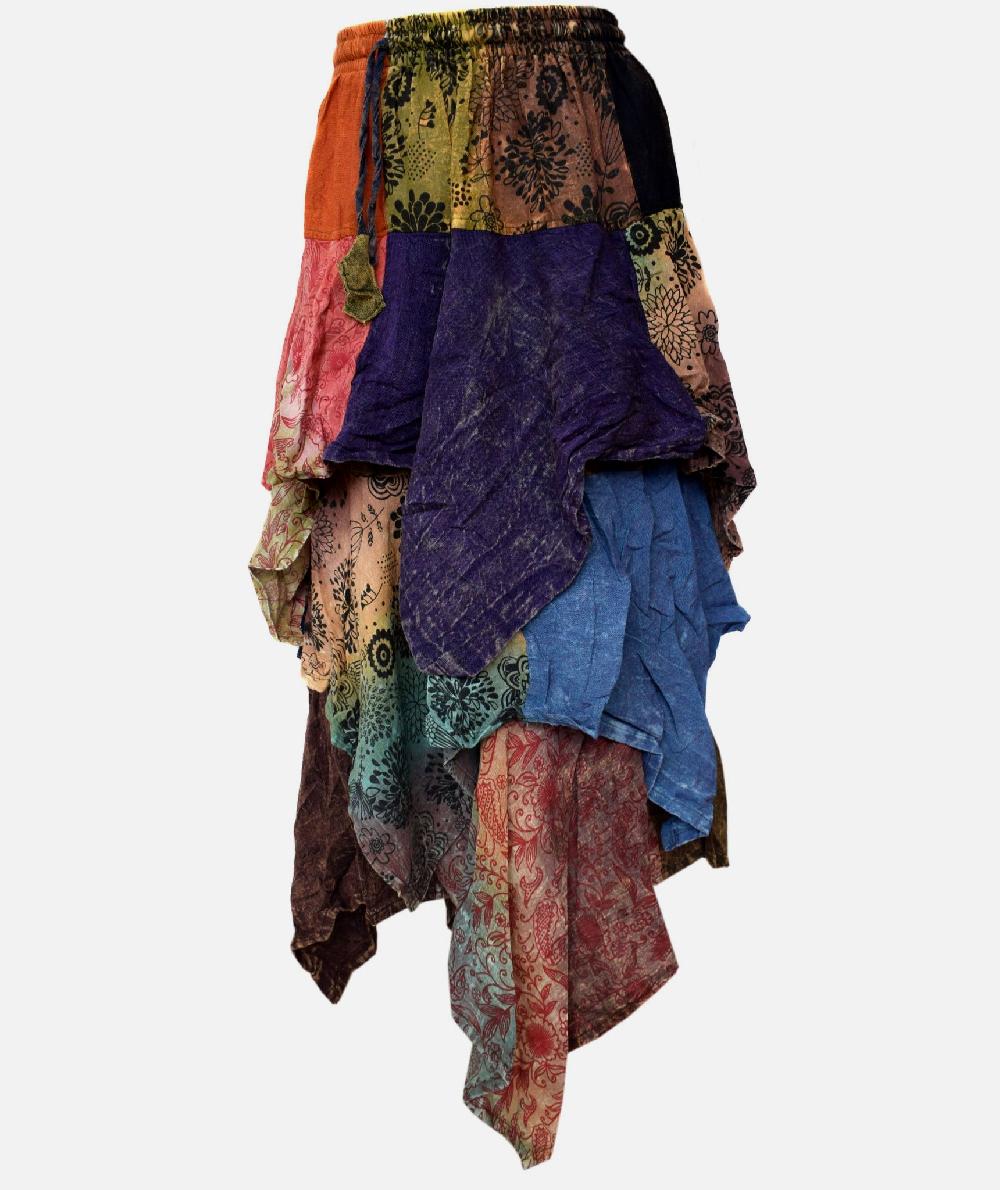 Gheri Three Layered Patchwork Skirt Patchwork