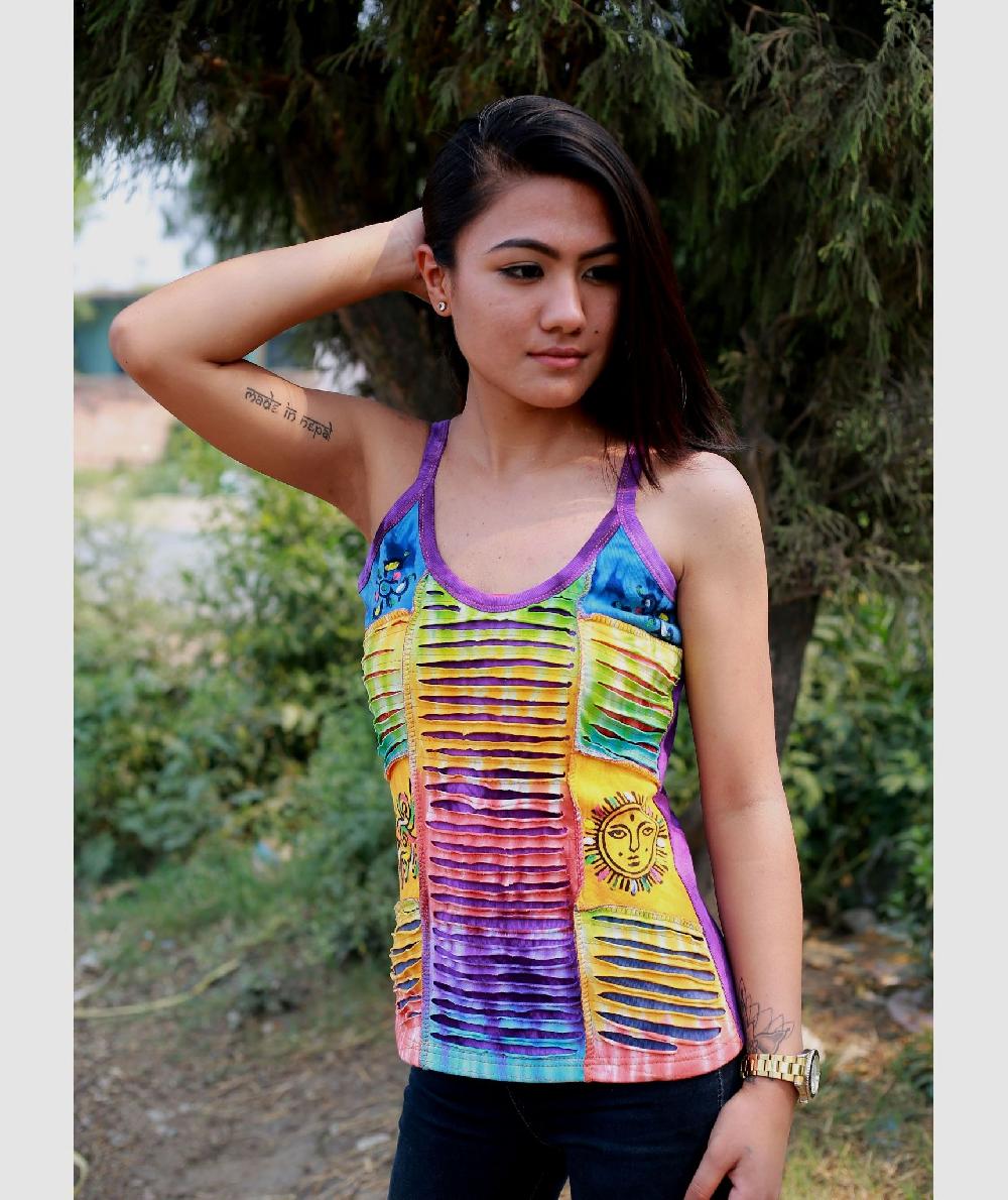 gheri Tiedye Razorcut Tank Top