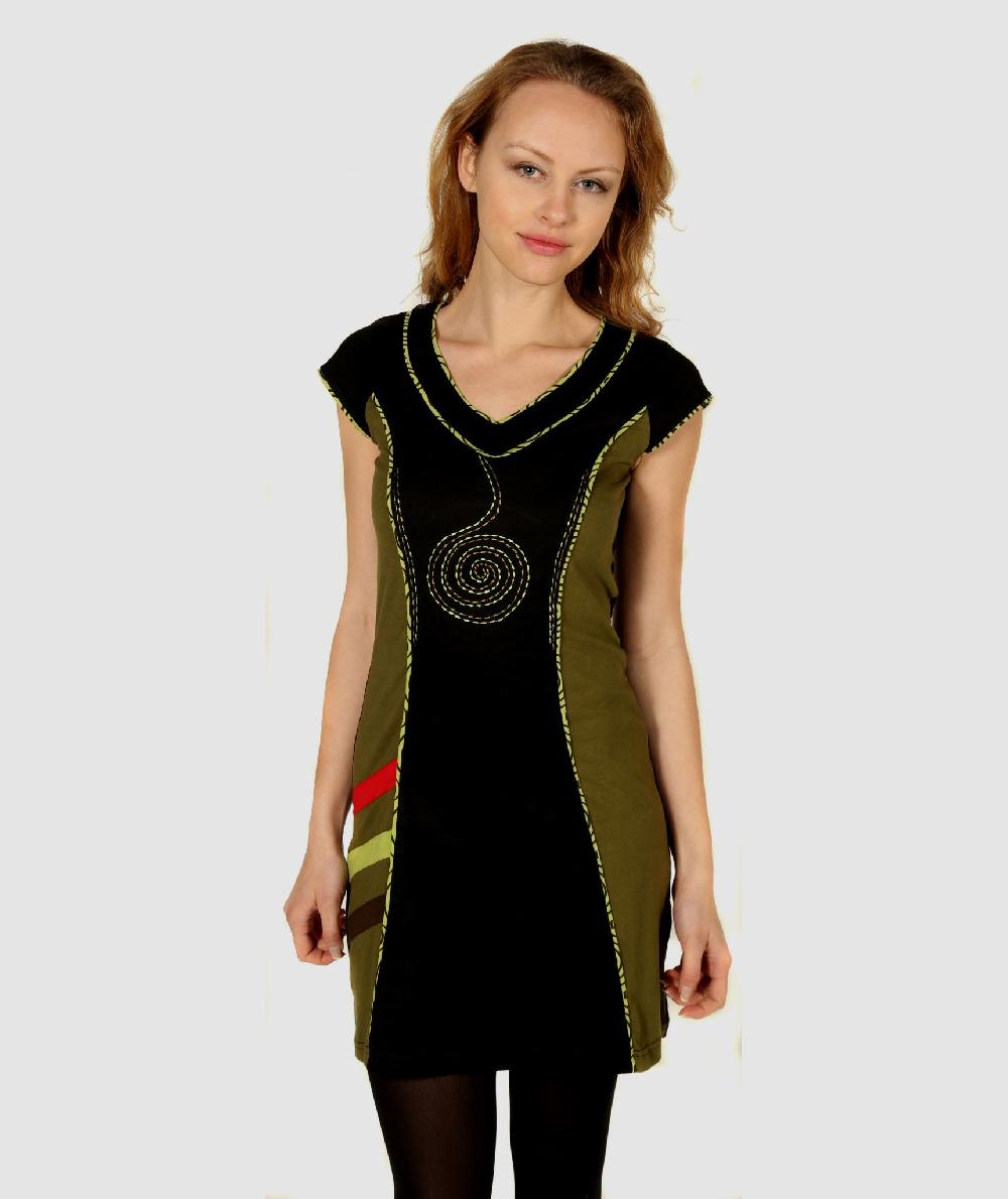 Gheri V Neck Inverted Chakra Dress