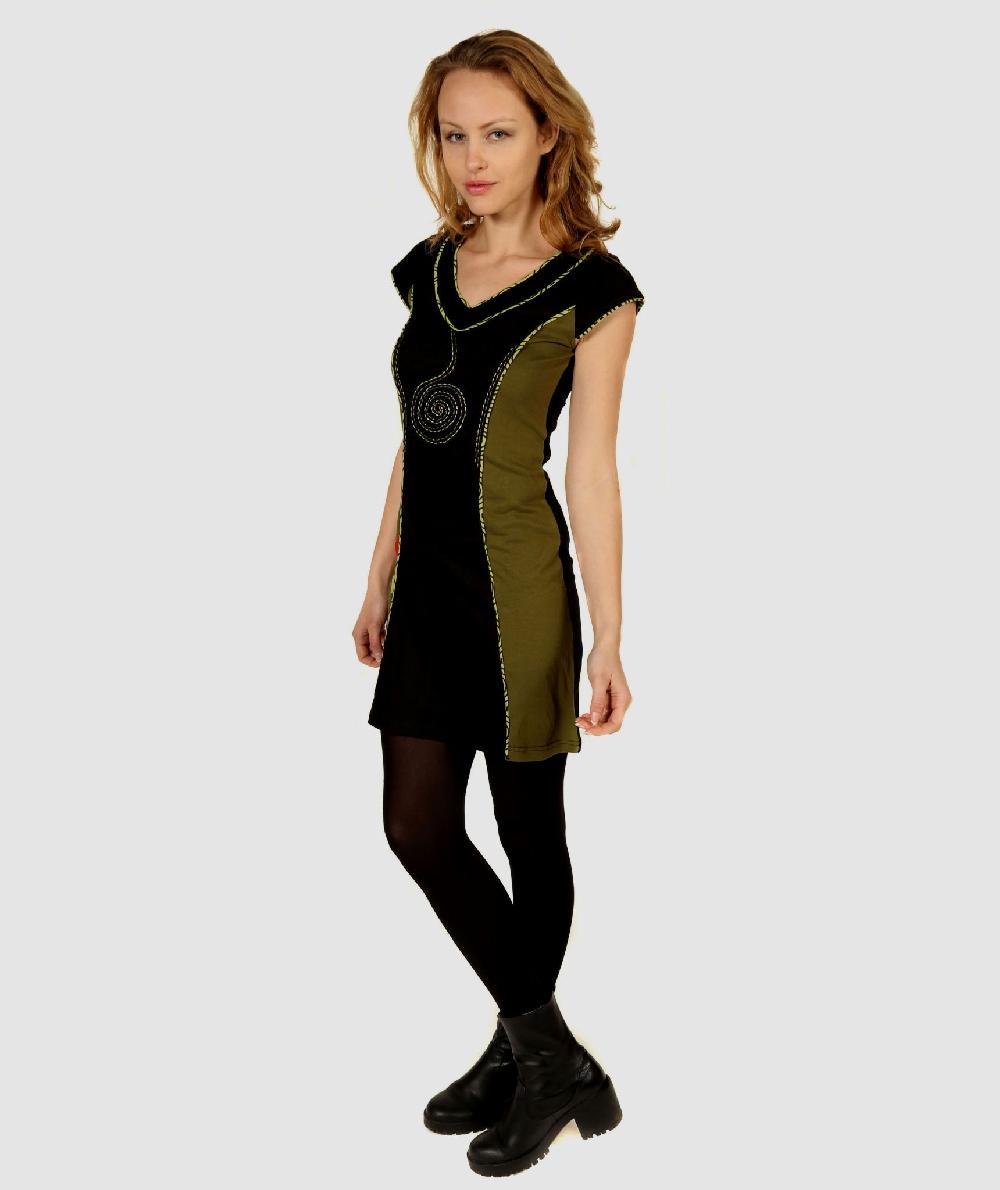 gheri V Neck Inverted Chakra Dress