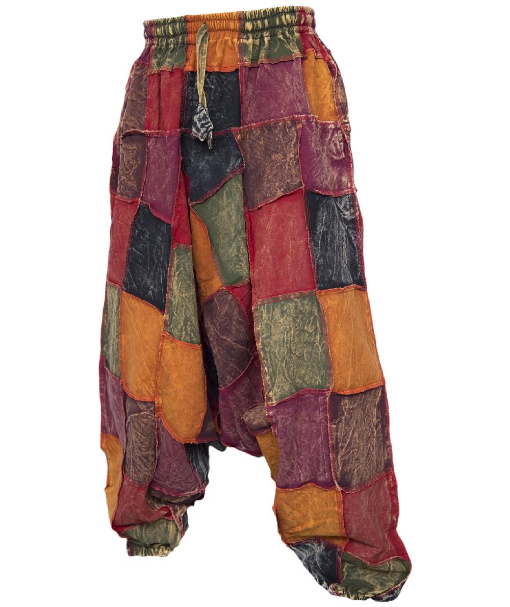 Gheri Light Patchwork Mens Harem Pants Thin Patchwork