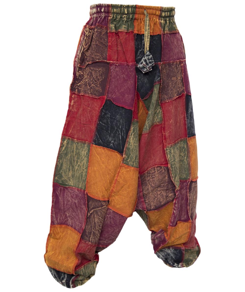 Gheri Light Patchwork Mens Harem Pants Thin Patchwork