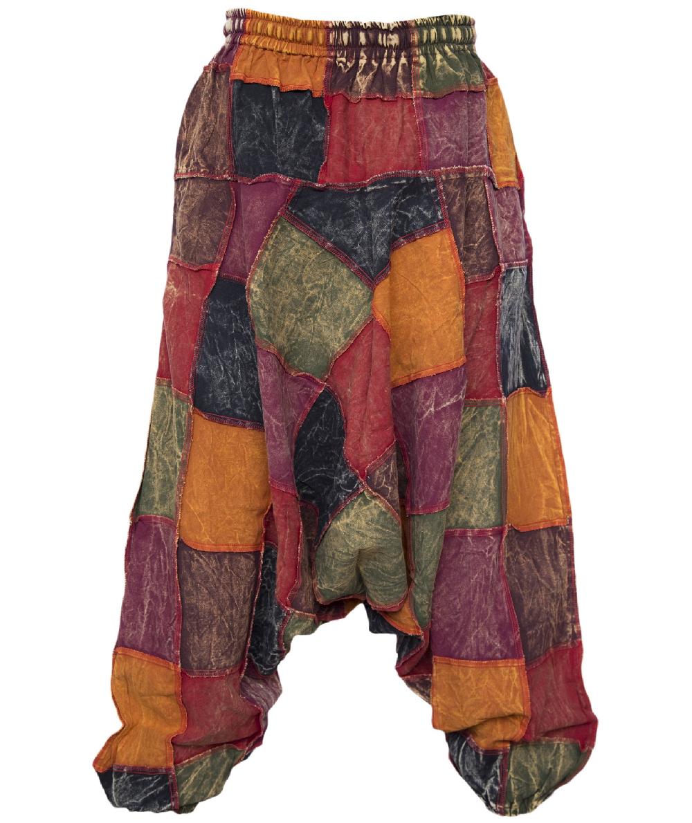 Gheri Light Patchwork Mens Harem Pants Thin Patchwork