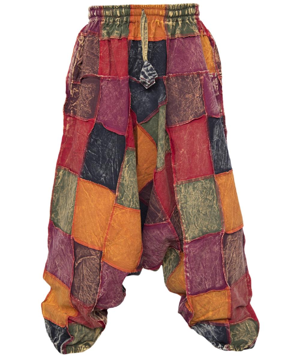 gheri Light Patchwork Mens Harem Pants thin patchwork