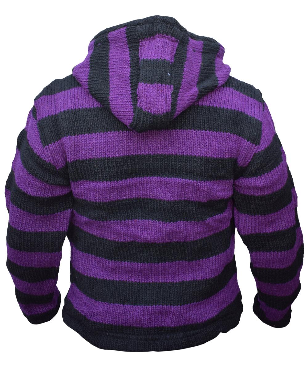 Gheri Men's Stripey Woolen Jacket Silver Grey Stripy