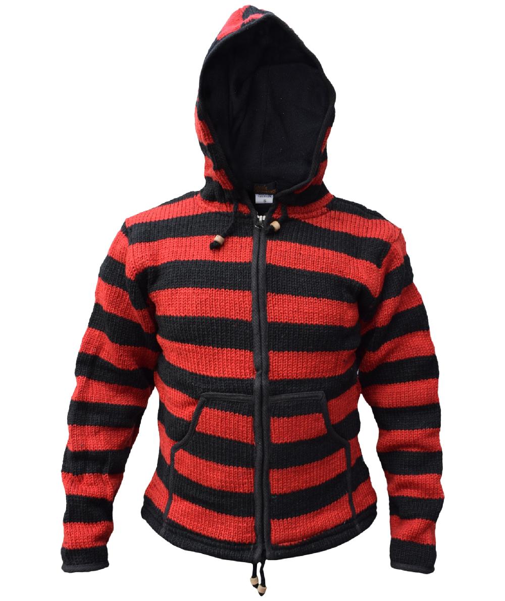 Gheri Men's Stripey Woolen Jacket Silver Grey Stripy