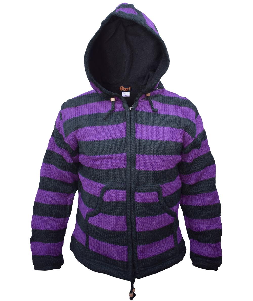 gheri Men's Stripey Woolen Jacket Silver Grey Stripy