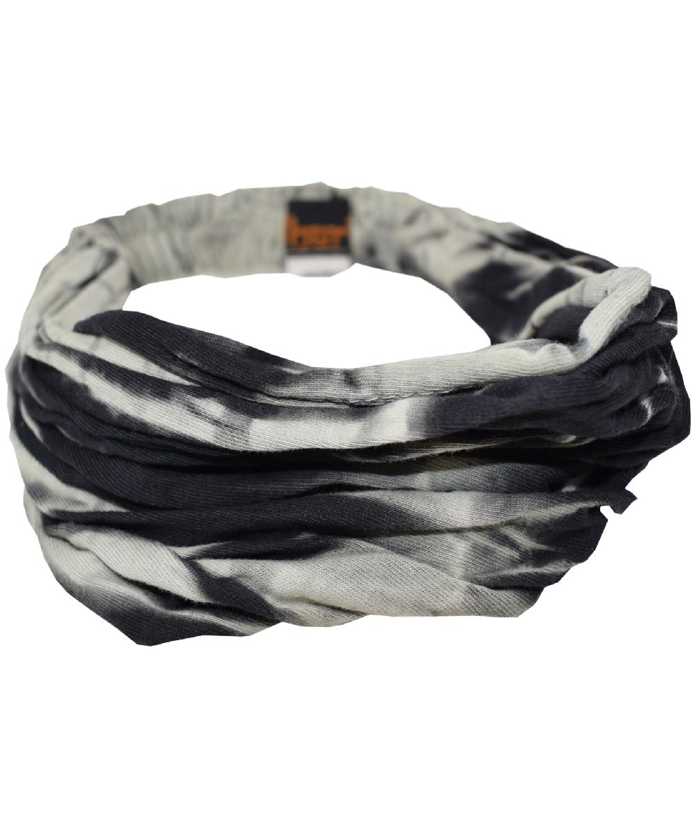 Gheri Mustard Cotton Tie Dye Multi-color Headband Black Rainbow