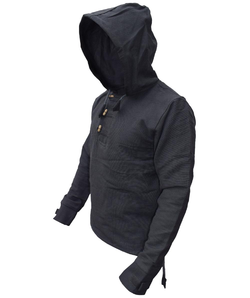 Gheri Three Button Fleece Lined BTC Pullover Light Grey