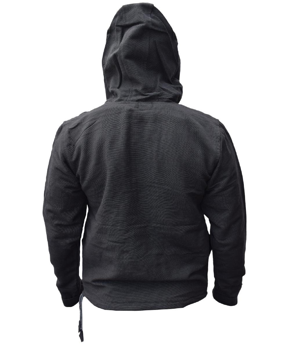 Gheri Three Button Fleece Lined BTC Pullover Light Grey