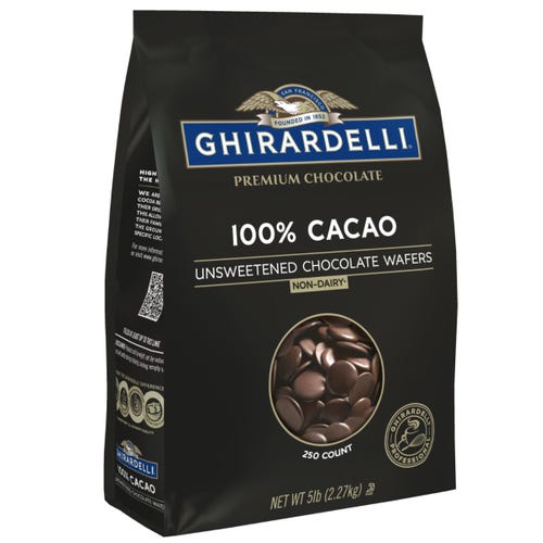 ghirardelli 100% Unsweetened Chocolate Wafers 5lb Bag