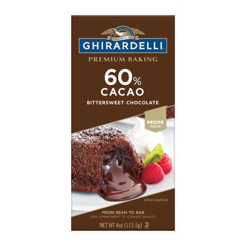 ghirardelli Bittersweet Chocolate 60% Cacao Baking Bar (Case of 12) ghirardelli Bittersweet Chocolate 60% Cacao Baking Bar (Case of 12)