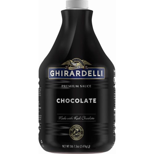ghirardelli Black Label Chocolate Sauce Pump Bottle Case (6 ct / 87.3 oz. ea)