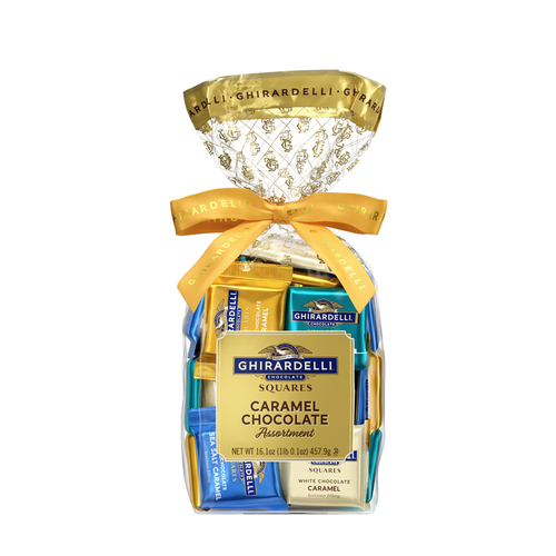 ghirardelli Caramel Chocolate Assorted SQUARES Gift Bag 1lb