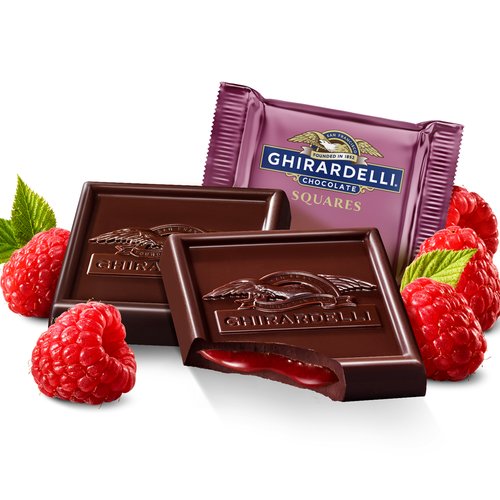 ghirardelli Dark Chocolate Raspberry SQUARES Case Pack (430 ct)