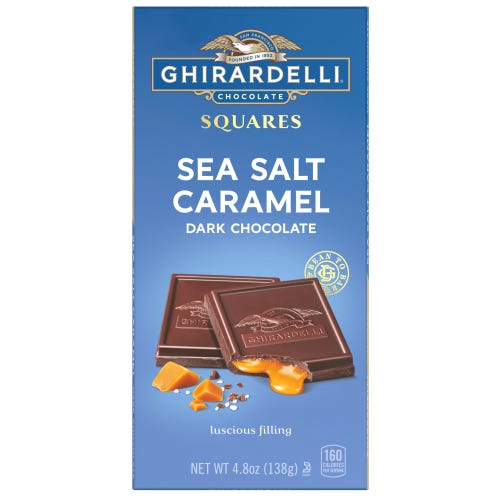 ghirardelli Dark Chocolate Sea Salt Caramel Bar (Case of 10)