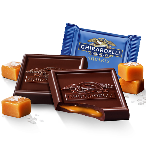 ghirardelli Dark Chocolate Sea Salt Caramel SQUARES Case Pack (430 ct)