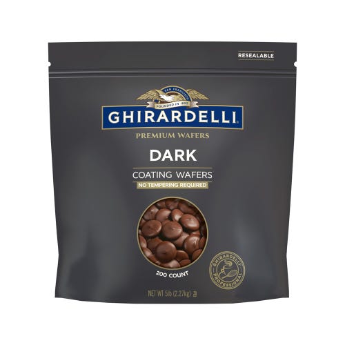 ghirardelli Dark Coating Wafers 5lbs (Case of 2 Bags) ghirardelli Dark Coating Wafers 5lbs (Case of 2 Bags)
