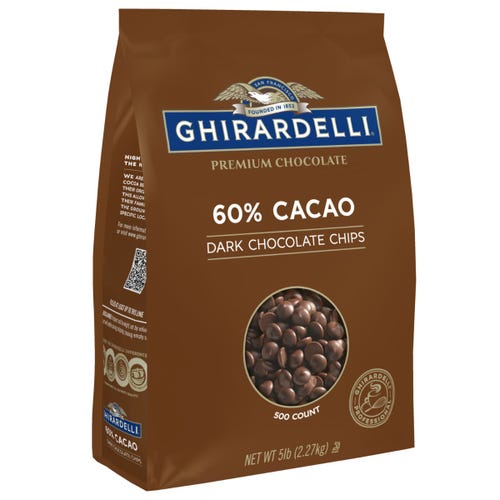 ghirardelli 60% Cacao Chocolate Chips 5lb Bag