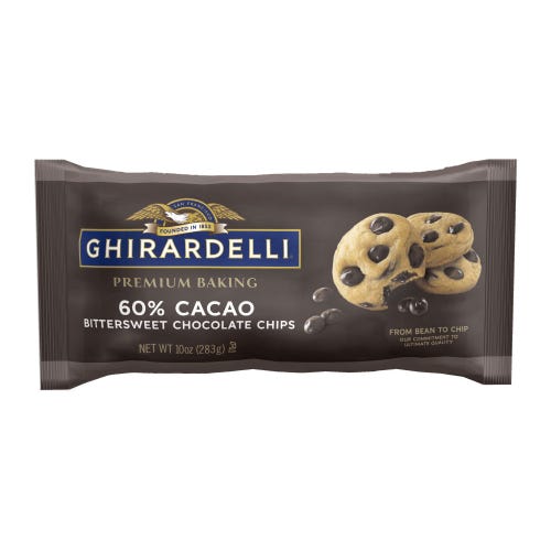 ghirardelli Ghirardelli Bittersweet 60% Cacao Baking Chips (Case of 12 Bags) ghirardelli Ghirardelli Bittersweet 60% Cacao Baking Chips (Case of 12 Bags)