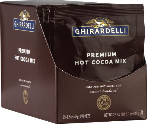 ghirardelli Hot Cocoa Pouch - Just Add Water (6 Display Cases) ghirardelli Hot Cocoa Pouch - Just Add Water (6 Display Cases)