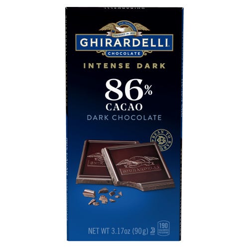 ghirardelli Intense Dark 86% Cacao Dark Chocolate Bar (Case of 12)