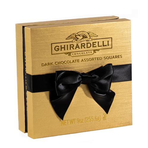 ghirardelli Intense Dark Chocolate Assorted Gold Gift Box 24 SQUARES ghirardelli Intense Dark Chocolate Assorted Gold Gift Box 24 SQUARES
