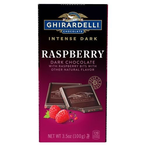 ghirardelli Intense Dark Raspberry Dark Chocolate Bar (Case of 12)