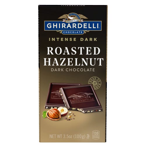 ghirardelli Intense Dark Roasted Hazelnut Dark Chocolate Bar (Case of 12)
