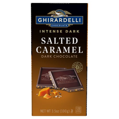 ghirardelli Intense Dark Salted Caramel Dark Chocolate Bar (Case of 12)