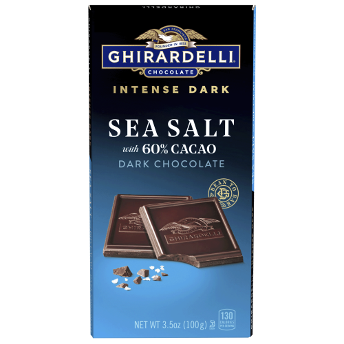 ghirardelli Intense Dark Sea Salt 60% Cacao Dark Chocolate Bar (Case of 12)