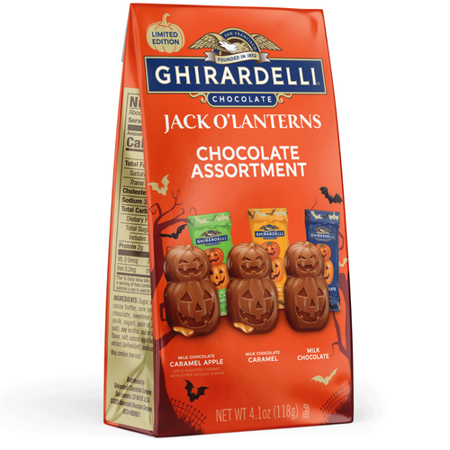 ghirardelli Milk Chocolate Assorted Jack O' Lanterns Bag (Case of 12)
