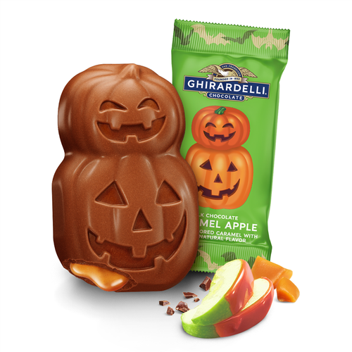 ghirardelli Milk Chocolate Caramel Apple Jack O' Lanterns Case Pack (500 ct)