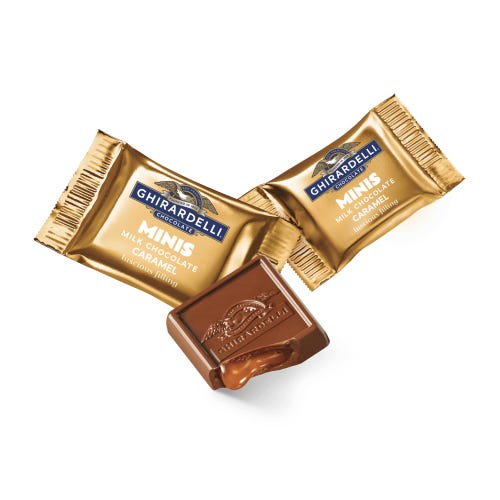 ghirardelli Milk Chocolate Caramel minis Bulk Case Pack (900 ct) ghirardelli Milk Chocolate Caramel minis Bulk Case Pack (900 ct)