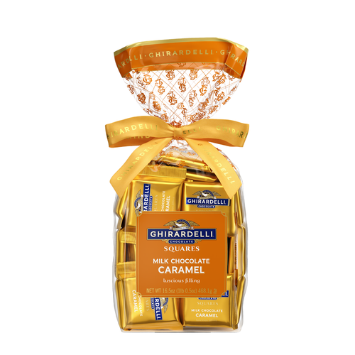 ghirardelli Milk Chocolate Caramel SQUARES Gift Bag 1lb
