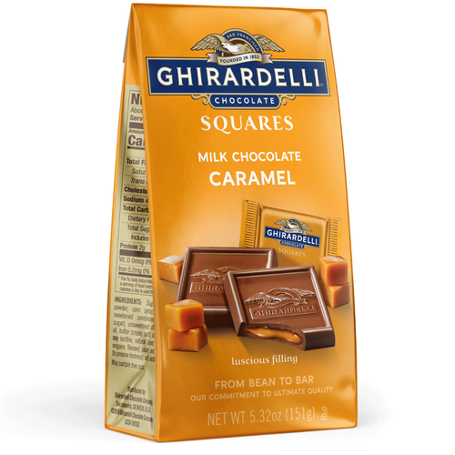 ghirardelli Milk Chocolate Caramel SQUARES Medium Bag (Case of 6)