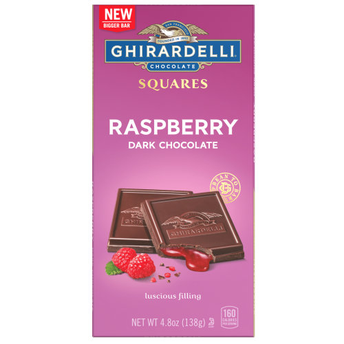 ghirardelli Raspberry Dark Chocolate Squares Bar (Case of 10)