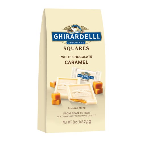 ghirardelli White Chocolate Caramel SQUARES Medium Bag (Case of 6)
