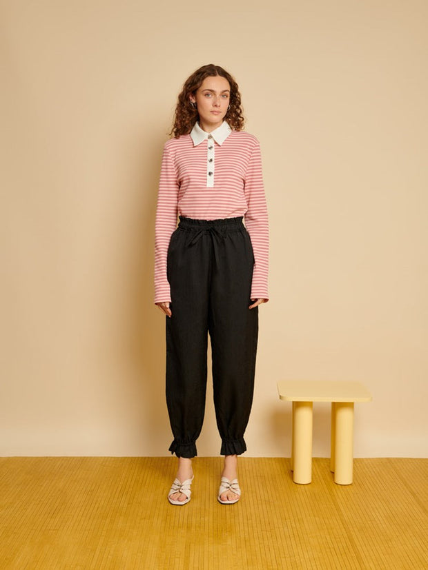 Ghospell Agnes Relaxed Trousers Coal Black