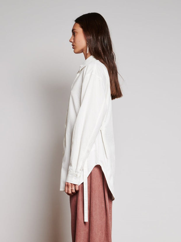 Ghospell Beth Oversized Shirt Pearled Ivory