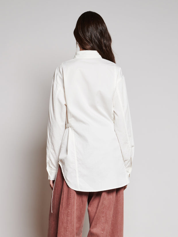 Ghospell Beth Oversized Shirt Pearled Ivory