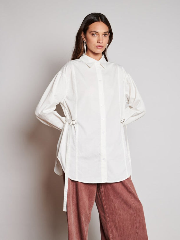 ghospell Beth Oversized Shirt Pearled Ivory
