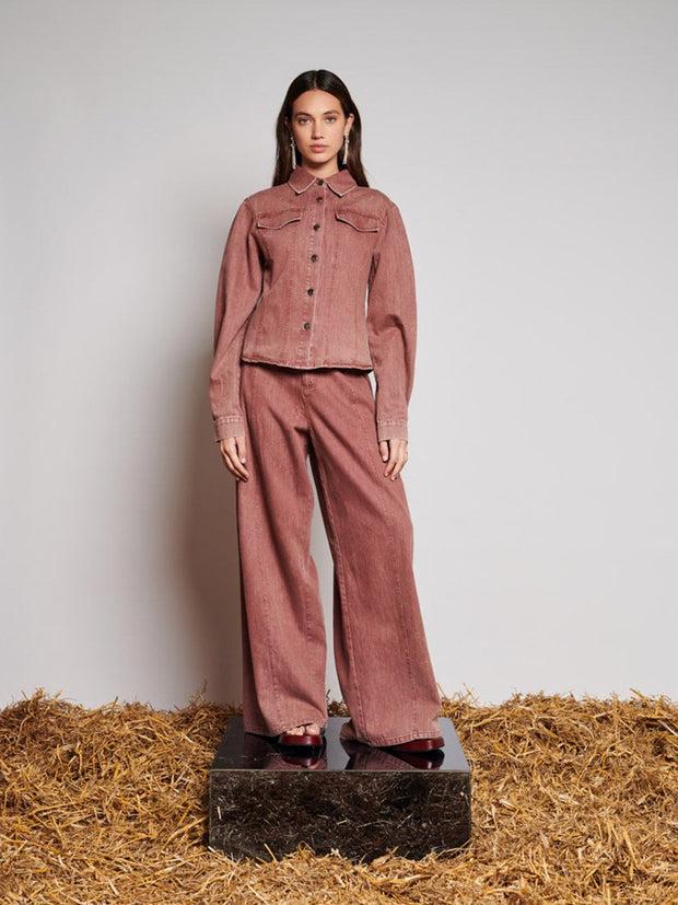 Ghospell Britt Denim Shirt Washed Brown